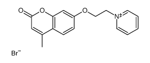 Pyridinium, 1-(2-((4-methyl-2-oxo-2H-1-benzopyran-7-yl)oxy)ethyl)-, br omide picture