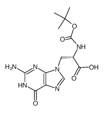 (S)-N-[(tert=butoxy)carbonyl]-β-(guanin-9-yl)alanine Structure