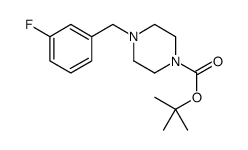 4-(3-氟苄基)哌嗪-1-羧酸叔丁酯结构式