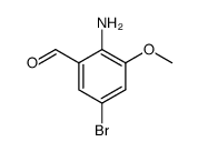 2-氨基-5-溴-3-甲氧基苯甲醛结构式