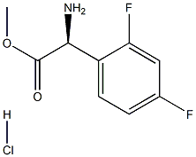 (S)-2-氨基-2-(2,4-二氟苯基)乙酸甲酯盐酸盐结构式