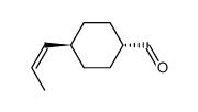 Cyclohexanecarboxaldehyde, 4-(1Z)-1-propenyl-, trans- (9CI)结构式