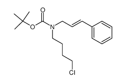 N-(tert-butoxycarbonyl)-N-(4-chlorobutyl)cinnamylamine结构式