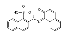 2-[2-(2-oxonaphthalen-1-ylidene)hydrazinyl]naphthalene-1-sulfonic acid结构式