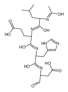 Ac-Leu-Glu-His-Asp-aldehyde (pseudo acid) trifluoroacetate salt Structure