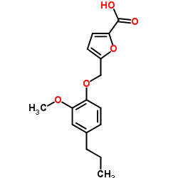 5-(2-METHOXY-4-PROPYLPHENOXYMETHYL)FURAN-2-CARBOXYLIC ACID structure