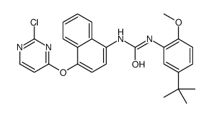 1-(5-tert-butyl-2-methoxyphenyl)-3-[4-(2-chloropyrimidin-4-yl)oxynaphthalen-1-yl]urea结构式