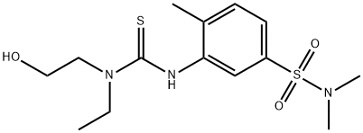 Benzenesulfonamide, 3-[[[ethyl(2-hydroxyethyl)amino]thioxomethyl]amino]-N,N,4-trimethyl- Structure