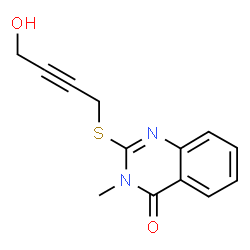 2-[(4-hydroxy-2-butynyl)sulfanyl]-3-methyl-4(3H)-quinazolinone结构式