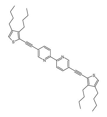 5-[2-(3,4-dibutylthiophen-2-yl)ethynyl]-2-[5-[2-(3,4-dibutylthiophen-2-yl)ethynyl]pyridin-2-yl]pyridine Structure