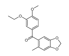 3-Ethoxy-4-methoxyphenyl(6-methyl-1,3-benzodioxol-5-yl) ketone Structure