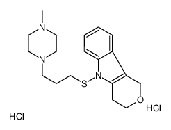 5-[3-(4-methylpiperazin-1-yl)propylsulfanyl]-3,4-dihydro-1H-pyrano[4,3-b]indole,dihydrochloride结构式