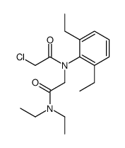 2-(N-(2-chloroacetyl)-2,6-diethylanilino)-N,N-diethylacetamide结构式