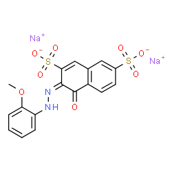 disodium 4-hydroxy-3-[(2-methoxyphenyl)azo]naphthalene-2,7-disulphonate结构式