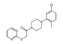 Piperazine, 1-(5-chloro-2-methylphenyl)-4-[(2-pyrimidinylthio)acetyl]- (9CI) Structure