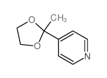 Pyridine,4-(2-methyl-1,3-dioxolan-2-yl)- Structure