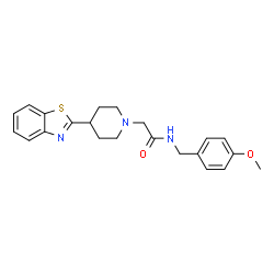 1-Piperidineacetamide,4-(2-benzothiazolyl)-N-[(4-methoxyphenyl)methyl]-(9CI) Structure