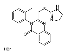 2-(4,5-dihydro-1H-imidazol-2-ylsulfanylmethyl)-3-(2-methylphenyl)quinazolin-4-one,hydrobromide Structure