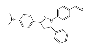 4-[3-(4-dimethylamino-phenyl)-5-phenyl-4,5-dihydro-pyrazol-1-yl]-benzaldehyde结构式