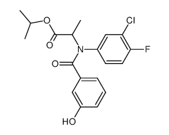 2-[(3-Chloro-4-fluoro-phenyl)-(3-hydroxy-benzoyl)-amino]-propionic acid isopropyl ester结构式