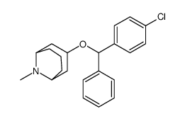 3-[(4-chlorophenyl)-phenylmethoxy]-9-methyl-9-azabicyclo[3.3.1]nonane结构式