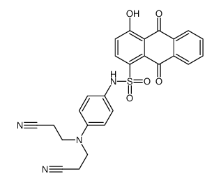 N-[4-[Bis(2-cyanoethyl)amino]phenyl]-9,10-dihydro-4-hydroxy-9,10-dioxo-1-anthracenesulfonamide结构式