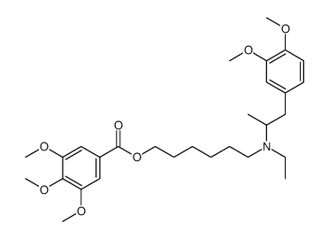 3,4,5-Trimethoxybenzoic acid 6-[ethyl[2-(3,4-dimethoxyphenyl)-1-methylethyl]amino]hexyl ester结构式