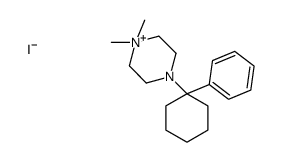 1,1-Dimethyl-4-(1-phenylcyclohexyl)piperazinium, iodide Structure