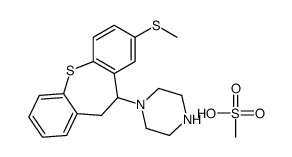 methanesulfonic acid,1-(3-methylsulfanyl-5,6-dihydrobenzo[b][1]benzothiepin-5-yl)piperazine结构式