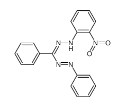 1-o-Nitrophenyl-3,5-diphenylformazan结构式