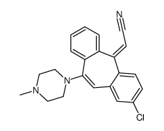 (2E)-2-[3-chloro-6-(4-methylpiperazin-1-yl)dibenzo[1,2-[7]annulen-11-ylidene]acetonitrile structure