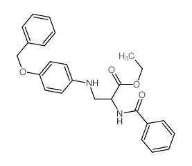 Alanine,N-benzoyl-3-[[4-(phenylmethoxy)phenyl]amino]-, ethyl ester结构式