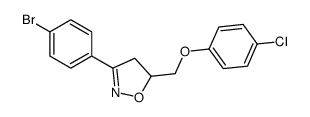 3-(4-bromophenyl)-5-[(4-chlorophenoxy)methyl]-4,5-dihydro-1,2-oxazole结构式