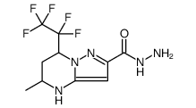 Pyrazolo[1,5-a]pyrimidine-2-carboxylic acid, 4,5,6,7-tetrahydro-5-methyl-7-(1,1,2,2,2-pentafluoroethyl)-, hydrazide Structure
