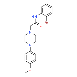 N-(2-BROMOPHENYL)-2-[4-(4-METHOXYPHENYL)PIPERAZINO]ACETAMIDE structure