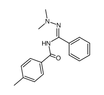 1,1-dimethyl-2-((4-methylbenzoylamino)phenylmethylene)hydrazine Structure