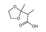 acide methyl-2 (methyl-2 dioxolanne-1,3 yl-2)-2 acetique结构式