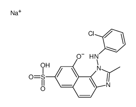 sodium 1-(2-chloroanilino)-9-hydroxy-2-methylnaphth[1,2-d]imidazole-7-sulphonate结构式