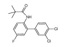 N-(3',4'-dichloro-5-fluorobiphenyl-2-yl)-2,2-dimethyl-propionamide Structure