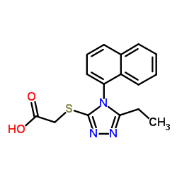 (5-ETHYL-4-NAPHTHALEN-1-YL-4 H-[1,2,4]TRIAZOL-3-YLSULFANYL)-ACETIC ACID结构式