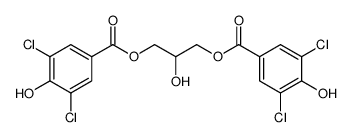 Benzoic acid, 3,5-dichloro-4-hydroxy-, 2-hydroxy-1,3-propanediyl ester Structure