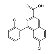 7-chloro-1-(2-chlorophenyl)isoquinoline-3-carboxylic acid结构式