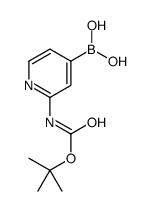 [2-[(2-methylpropan-2-yl)oxycarbonylamino]pyridin-4-yl]boronic acid structure