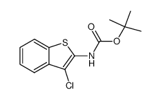 2-(tert-butoxycarbonylamino)-3-chloro(b)thiophene结构式