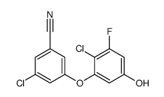 3-chloro-5-(2-chloro-3-fluoro-5-hydroxyphenoxy)benzonitrile Structure