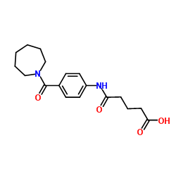 5-{[4-(1-Azepanylcarbonyl)phenyl]amino}-5-oxopentanoic acid Structure