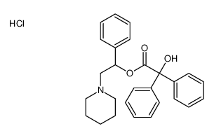 (1-phenyl-2-piperidin-1-ium-1-ylethyl) 2-hydroxy-2,2-diphenylacetate,chloride Structure