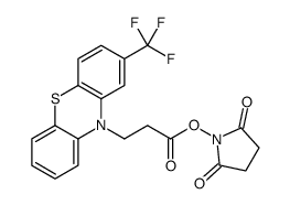 (2,5-dioxopyrrolidin-1-yl) 3-[2-(trifluoromethyl)phenothiazin-10-yl]propanoate结构式