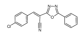 3-(4-chlorophenyl)-2-(5-phenyl-1,3,4-oxadiazol-2-yl)acrylonitrile Structure