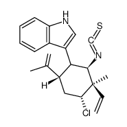 (+)-3-[(1S)-4α-Chloro-3β-ethenyl-2β-isothiocyanato-3-methyl-6α-(1-methylethenyl)cyclohexane-1β-yl]-1H-indole Structure